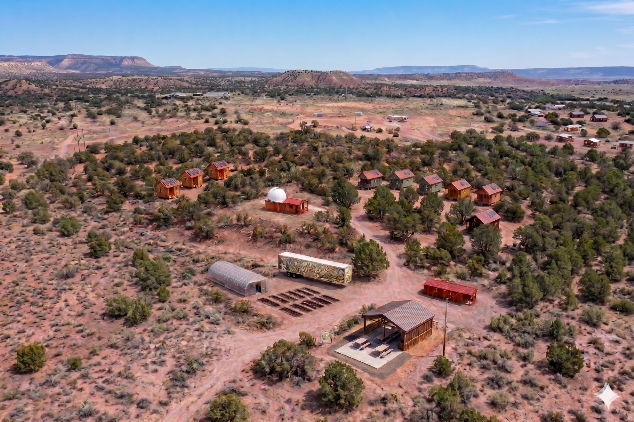 Aerial view of the Center campus